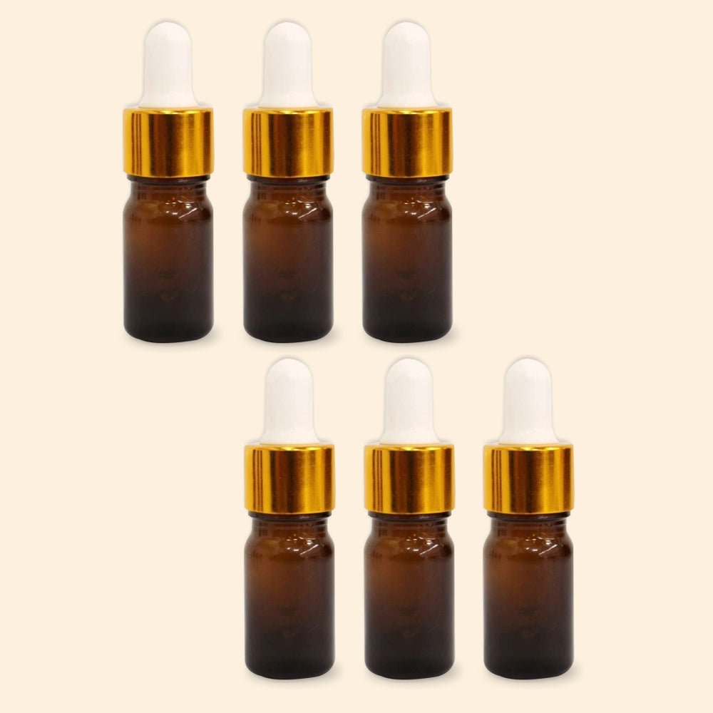 Shoprythm Packaging,Glass Amber Bottles Glass Amber bottle with golden dropper & Funnel 0.16 Oz ( Pack of 6) Shoprythm Packaging,Glass Amber Bottles Glass Amber bottle with golden dropper & Funnel 0.16 Oz ( Pack of 6)